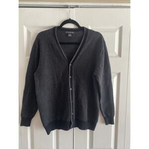 Tagio Mens Large Merino Wool Blend Cardigan Sweater Grandpa